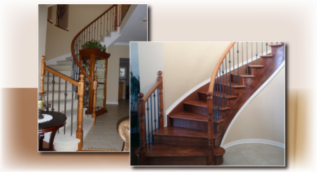 Staircase - Before and after photo
